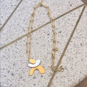Madewell Gold and Silver Pendant Necklace
